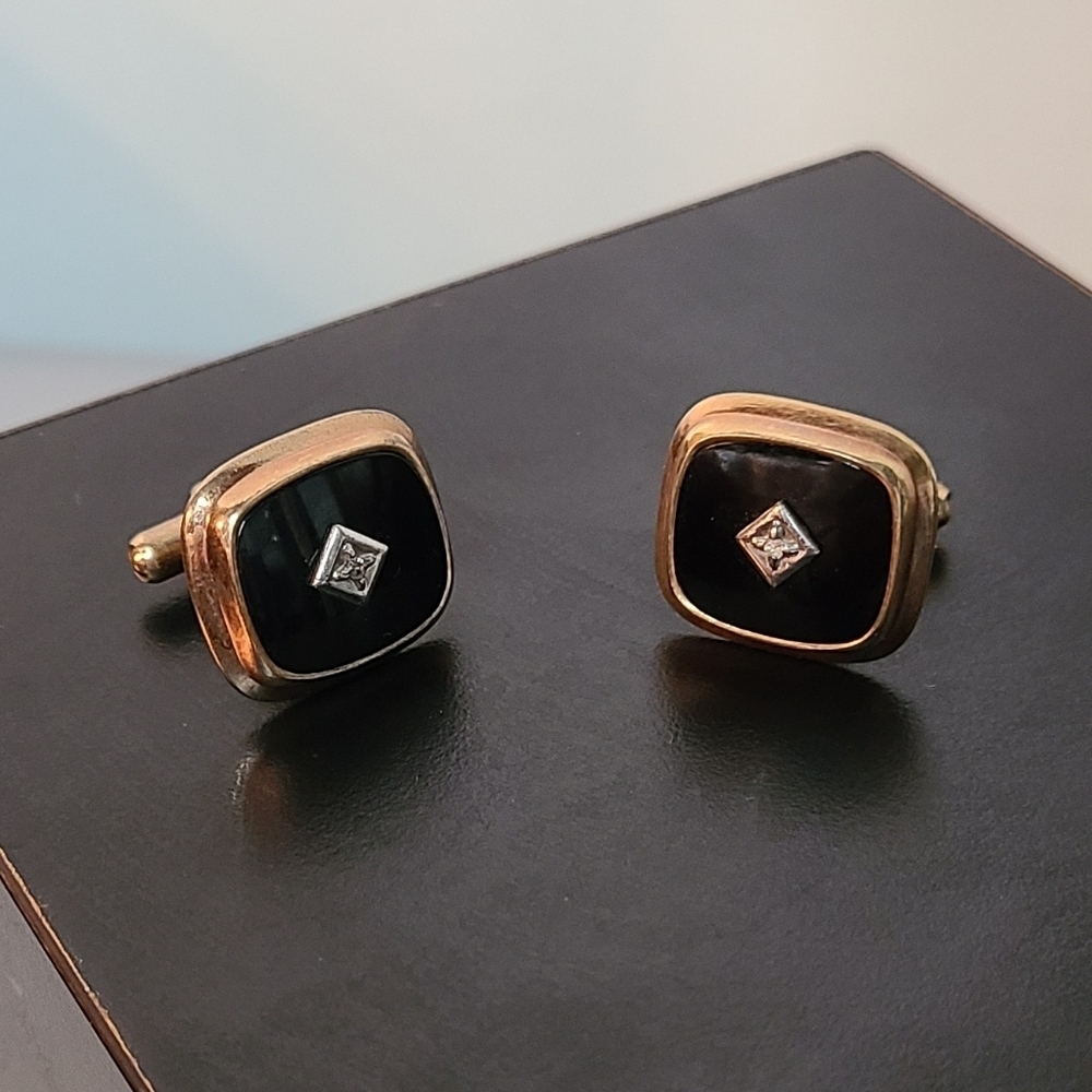Vintage Mod Mad Men 10K Gold Filled Cuff Links